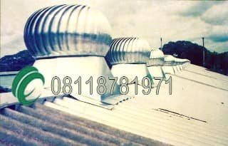 Pemasangan Turboair Turbine Ventilator proyek 100